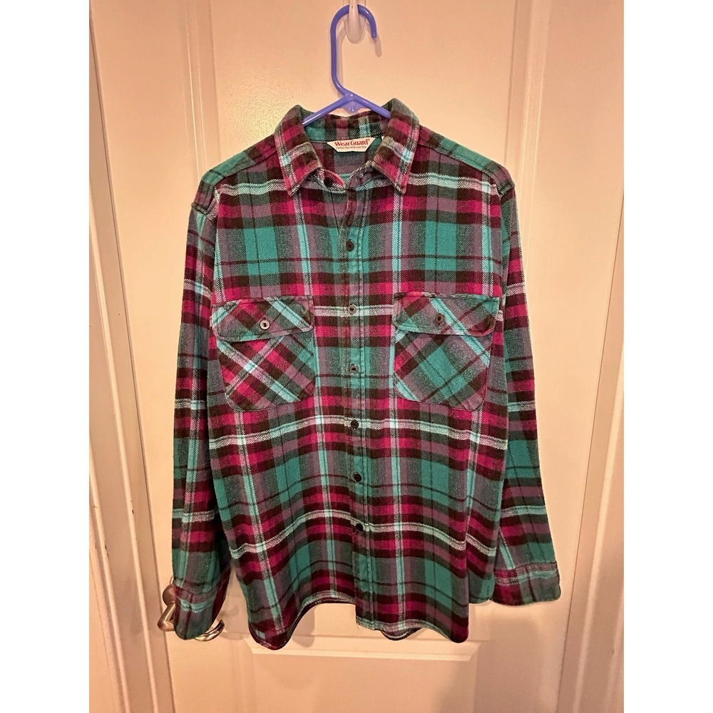 Vintage 80's 90's Wear Guard Colorful Flannel‎ Size Mens Large No Flaws